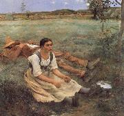 Jules Bastien-Lepage Haymaking oil painting picture wholesale